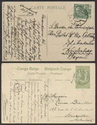 2 Karten Kongo  1914, Kongo: 2 Ansichtskarten je gelaufen