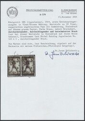 Druckabart 20 Vinar  1919, 1. Kettenspringerausgabe, 20 Vinar im ...