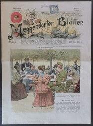 Meggendorfer Blätter  1897, 1 Kr. Zeitungsmarke (kaum sichtbarer ...