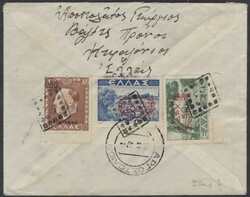 Luftpostbrief nach Kapstadt  1947, Luftpostbrief mit rückseitiger ...