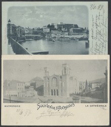 2 Ansichtskarten  1899, zwei Ansichtskarten von Corfu und Athen, gut ...