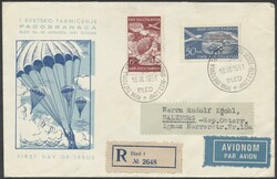 Mi 666-667 FDC  1951, Fallschirm-Wettbewerb: kpl. Satz auf ...
