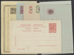 6 Ganzsachen Serbien  1888/1904, Serbien: 6 ungebrauchte Ganzsachen, ...