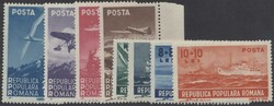 Mi 1145-1152  1948, Luftfahrt & Marine, postfrisch. Michel 1145-1152