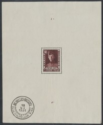 Mi Block 2  1931, Block Phil. Ausstellung, ungummiert.. Michel Block 1