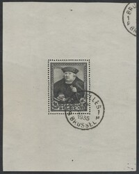 Mi Block 3  1935, Block Franz von Taxis, gestempelt. Michel Block 3