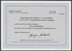 FP Italien 24-25 UK  1918, Italien: Eilmarken ungezähnt mit ...