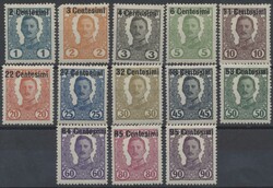 Aufdruckabart  1918/19, FP Italien: Nicht verausgabter Satz mit ...