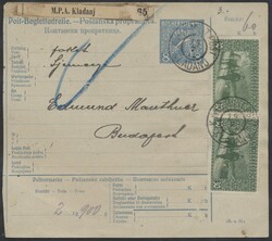 Postbegleit-Adresse Bosnien  1912, Bosnien: Post-Begleitadresse von M ...