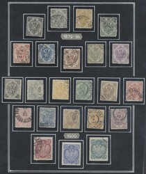 Bosnien 1-23  1879/94, Sammlungsblatt mit 23 Briefmarken der ...