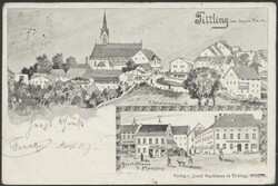 Englburg/Tittling  1900, guter violetter PHST "Posthilfstelle ...