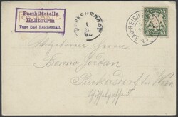 Hallthurm  1902, K3 "Posthilfstelle Hallthurm Taxe Bad Reichenhall" ...