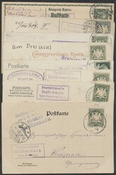 Partie bayr. Posthilfstellen  Partie bayrische Posthilfstellenstempel ...