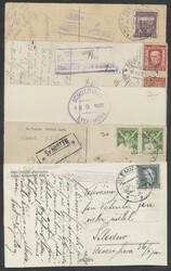 Lot Postablagen CSSR  1924/39, 11 Belege mit verschiedenen ...