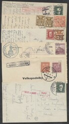 Lot Postablagen CSSR  1924/39, 11 Belege mit verschiedenen ...