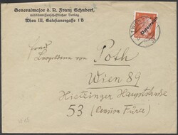 verschobener Aufdruck  1945, 8 Pf mit stark verschobenem Aufdruck auf ...