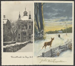 Christkindl 1953+1954  1953/54, zwei Ansichtskarten mit je glasklaren ...