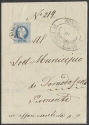 Canal San Bovo  1882, "CANAL SAN BOVO 17/2/88" (Klein 596a) auf 10 ...