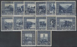 Farbproben in blau  1910, blaue Farbproben: kompletter Satz aller in ...