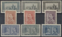 121-123 Farbproben  1917, Gedenkausgabe: kpl. Serie aller Farbproben, ...