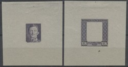 124-141 Einzelproben  1917, Freimarken Kaiser Karl I: 42 Einzelproben ...