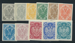 Ungezähnt  1900, ungezähnter Satz (7 Werte), kpl. laut Katalog, ...