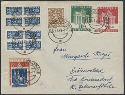 Eckernförde  1949, 29.3., Brief mit interessanter Frankatur von ...