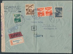 Reko-Express-Flugpostbrief 1943, zensurierter ...