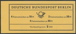 Mi MH 5 d  1966, Berlin: kpl. Markenheftchen Brandenburger Tor, ...