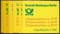 Mi MH 11, 9 Varianten  1980, Berlin: 9 Markenheftchen Burgen&amp ...