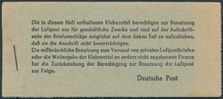 Mi FZ I  1948, Alliierte Besetzung: kpl. Markenheftchen d. ...
