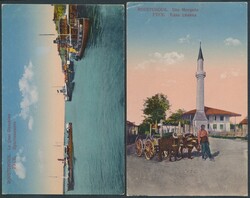 Rustschuk  ROUSTCHOUK, zwei Photochromkarten vom Hafen und Moschee, ...