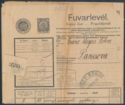 Frachtbrief  1913, dreisprachiger Frachtbrief von Szeged der Fa. ...