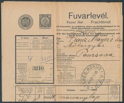 Frachtbrief  1913, dreisprachiger Frachtbrief von Szeged nach ...