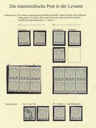 Levante, Lot 14  1886, Levante: zwei Sammlungsblätter der ...