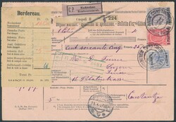 Constantinopel - Luzern  1907, Levante: Nachnahme-Begleitadresse von ...