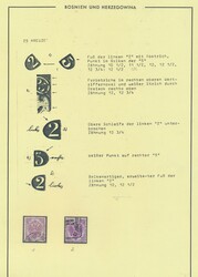 Plattenfehler-Kollektion  1879, Bosnien&amp;Herzegowina: ...