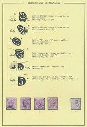 Plattenfehler-Kollektion  1879, Bosnien&amp;Herzegowina: ...