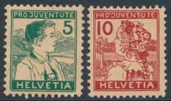 Mi 128-129  1915, Pro Juventute: kpl. Satz ungebraucht. Mi 128-129