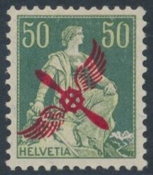 Mi 145  1919, 50 C Flugpostmarke, ungebraucht. Mi 145