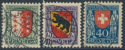 Mi 172-174  1921, Pro Juventute: kpl. Satz gestempelt. Mi 172-174