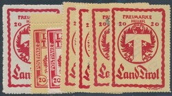 Tiroler Paketkontrollmarken  1919, TIROLER PAKETKONTROLLMARKEN: ...
