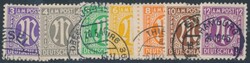 Mi 1-9  1945, Bizone, amerik. Druck: kompletter Satz gestempelt. ...