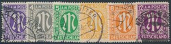 Mi 10-15  1945, Bizone, englischer Druck: kompletter Satz gestempelt. ...