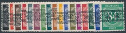 Mi 52-68 I  1948, Bizone: Ziffernserie mit Netzaudrucken, kpl. Satz ...