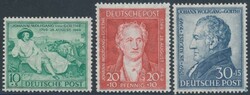 Mi 108-110  1949, Bizone: Goethe, kpl. Satz postfrisch. Michel 108-110