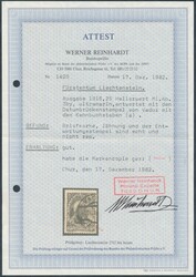 Mi 3 yb  1912, Fürst Johann II: 25 H mittelultramarin a. normalem ...