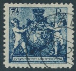 Mi 49 B I  1921, 7 1/2 Rappen, gez. 12 1/2 mit Plattenfehler "großer ...