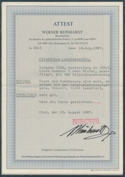 Mi Block 1  1934, Vaduz-Block, tadellos postfrisch, Attest Reinhardt ...