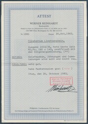 Mi 140-142  1933/35, Freimarken: kpl. Satz postfrisch, Attest ...